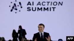 El presidente del Emmanuel Macron da el tono el primer día de la Primera Inteligencia (AI) de Inteligencia, París, en febrero. 10, 2025.